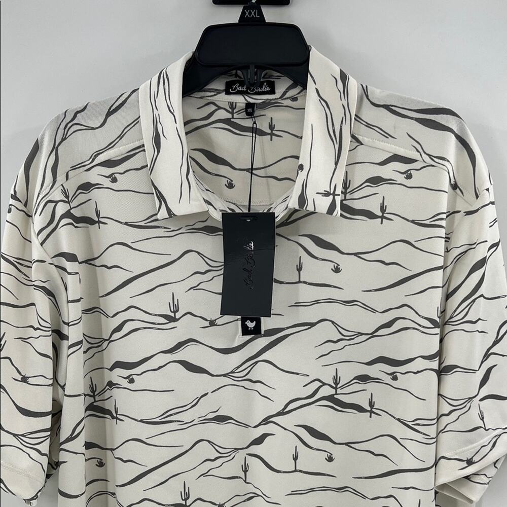 Bad Birdie Men's Pique Polo Short Sleeve - Desert Frontier - XXL - New with tags